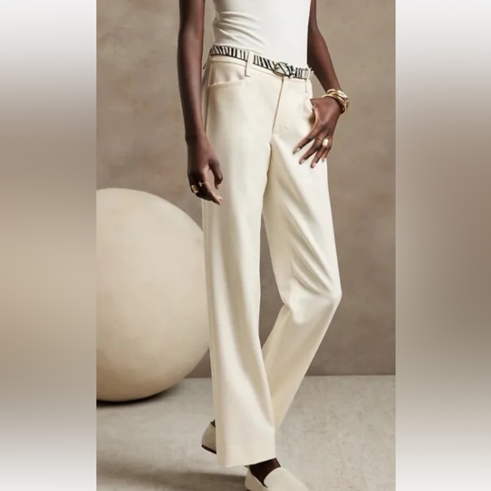 Banana Republic High Rise Straight Wool Pant Sz 10L NWT